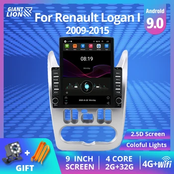 2DIN Android 9.0 Automobilio Radijo 2009-M. Renault Logan I Sandero 