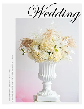 Dirbtinis stalo puošmena, gėlių kamuolys šilko Romos gėlių vazonas Nendrių Rose vestuvių parduotuvė dekoro etape kelių veda fotografijos rekvizitai
