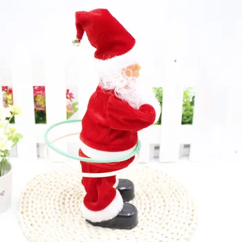 12 Colių Hula Hoop Santa Claus Elektros Muzikos Žaislas Kūrybos Kalėdų Dekoro Lėlės, Žaislai Vaikams Geriausių Dovanų Kalėdos Naujovė Žaislų