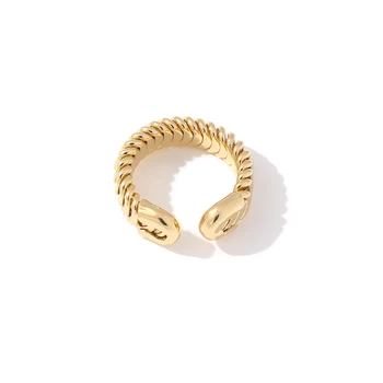 YMYW Vintage Gold Reguliuojamas Atidaryti Žiedas Moterims, Papuošalai, Aksesuarai, Perdėtas Asmenybės Mados Metalo Žiedas