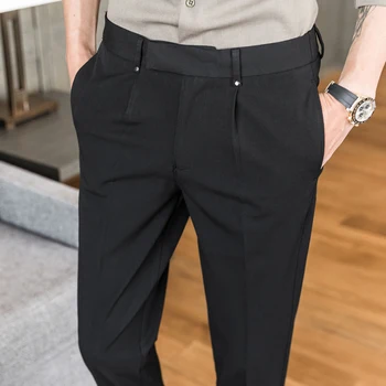 2020 Mados Atsitiktinis Verslo Suknelė Kelnės Elastingos Juosmens Slim Fit Office Socialinės Vestuvių Kostiumas Kelnės Streetwear Kostiumas Homme 28-36