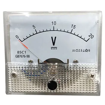 10V/20V/30/50V/100V DC Analoginis Pultas Voltų Įtampos Matuoklis Voltmeter Gabaritas 85C1
