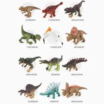 12pcs/daug Partijos Mini Dinozaurų Modelio Vaikų Švietimo Žaislai Mielas Modeliavimas Gyvūnų Maži Skaičiai Berniukas Dovana Vaikams, Žaislai