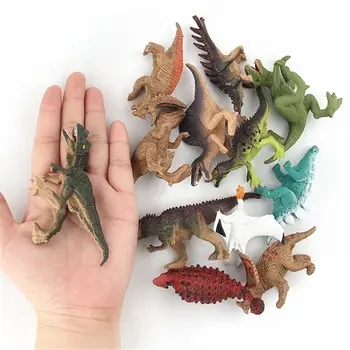 12pcs/daug Partijos Mini Dinozaurų Modelio Vaikų Švietimo Žaislai Mielas Modeliavimas Gyvūnų Maži Skaičiai Berniukas Dovana Vaikams, Žaislai