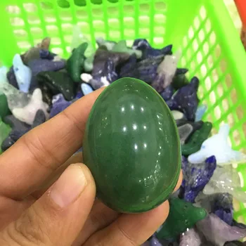 Nautural Green Aventurine kiaušiniai poliruoto akmens kristalų kiaušinių