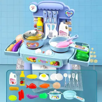 Baby Mini Virtuvė, Plastikiniai Apsimesti Žaisti, Maisto Vaikams, Žaislai, Muzikos, Šviesos, Vaikams Virimo Žaislų Rinkinys Mergaitėms Dovanų