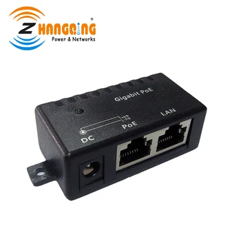 Saugumo Ethernet Gigabit PoE Injector 1 Port PoE Skydelis Stebėjimo Kamerą