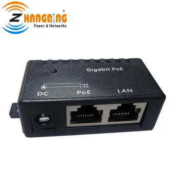 Saugumo Ethernet Gigabit PoE Injector 1 Port PoE Skydelis Stebėjimo Kamerą