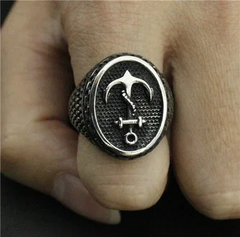 Bižuterijos Real Cool Aukso Mados Inkaro Žiedas Geros Kokybės Dviratininkas Žiedas 316L Nerūdijančio Plieno Papuošalai