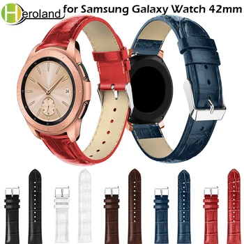 20mm watchband dirželis Samsung Galaxy Žiūrėti 42mm/46mm dirželis juosta smart Apyrankė odinis Riešo juostos Pakeitimas Krokodilas Diržas