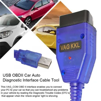 1PCS Transporto priemonių Remonto Diagnostikos Kabelis OBD2-USB Kabelis VAG-COM KKL 409.1 Automobilio Seat Diagnostikos Įrankiai, Automobilis Seat Diagnostikos Įrankiai