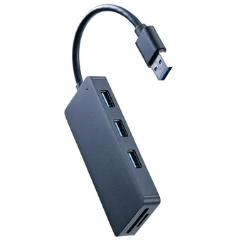 Nešiojamų Mikro Aliuminio Lydinio USB 3.0 High Speed 3-Port SD TF Kortelės Adapterį Hub Combo Nešiojamas PC Tablet Ir Ultrabooks