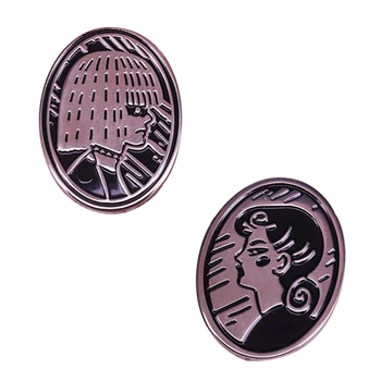 Blade Runner sagė Pris ir Rachael emalio pin mados moterų mygtukai ženklelis filmo gerbėjai dovana