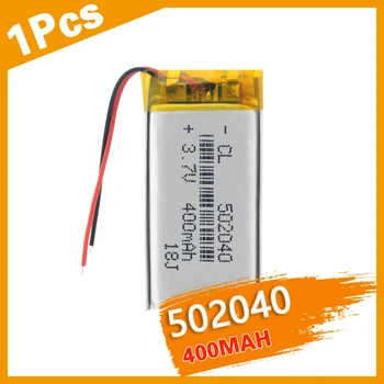 3.7 V 502040 Ličio Polimero Baterijų Įkrovimo 400 mah Su PCB Elektros Žaislas LED Šviesos Mini Skaitmeninės Kameros LED apšvietimas