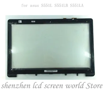 15.6 colių Jutiklinis Ekranas Touch Panel skaitmeninis keitiklis Stiklo su rėmu Asus VivoBook S551 S551L S551LB S551LA S551LN
