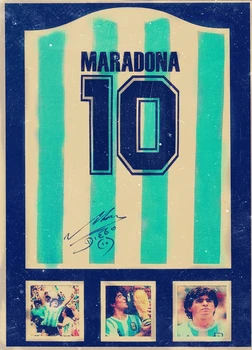 10 Megztiniai Maradona Futbolo Nuotraukos Sienos Diagramos Derliaus Matinis Kraftpopieris Plakatas, Tapyba Sienos Lipdukas, Baras, Kavinė Namų Puošybai