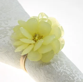 Nemokamas pristatymas karoliukai servetėlių žiedas gėlė servetėlių laikiklis vestuvių įvairių spalvų 12 vnt