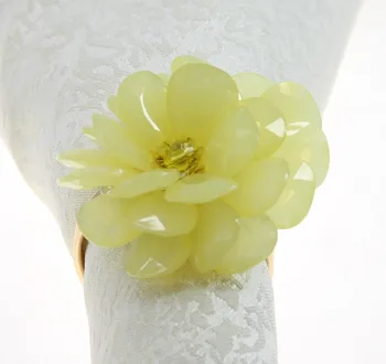 Nemokamas pristatymas karoliukai servetėlių žiedas gėlė servetėlių laikiklis vestuvių įvairių spalvų 12 vnt