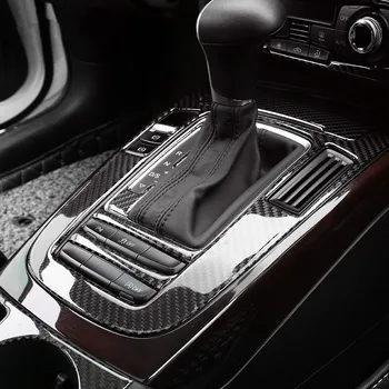 Anglies Pluošto Automobilio Konsolės Pavarų Perjungimo Skydelio Apdaila Padengti Apdailos Lipdukai Audi A4 B8 A5 Q5 2012-2016 Interjero Priedai
