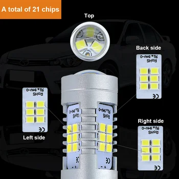 2vnt Auto Canbus P13W LED Klaidų 21SMD-3030 SH24W LED Lemputės 2008-2012 m. Audi A4 Q5 Dieniniai Žibintai balta