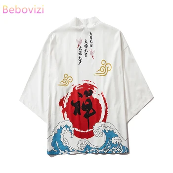 17 Stiliaus Kinijos Drakonas Vyrai Moterys Harajuku Japonijos Mados Kimono Megztinis Marškinėliai Palaidinė Haori Obi Azijos Drabužių Samurajus