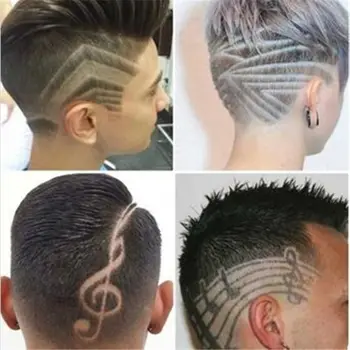 25PCS Plaukų Tattoo Šabloną Plaukų Žoliapjovės, Išraižytas Dažymas Kietas Šukuosenos Įrankis