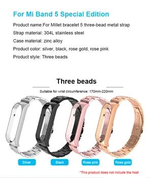 Už Xiaomi Mi Juosta 5 Dirželis Metalo Rankogaliai Nerūdijančio Plieno Apyrankė Mi juosta 5 Dirželis Raištį Accessoriess Psichikos Watchband