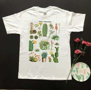 Fashionshow HJN Arizona Kaktusai Dykumos Grafinis Tee - Derliaus Įkvėpė Botanikos Dykumos T-shirt Tucson Grafinis Tee