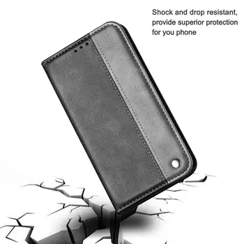 Prabangių Senovinių Flip Case For iPhone 7 Plius 5 5s SE 6 6S 8 Plus X XR XS Max 11 Pro PU Odos Atvejais Magnetas Funda Coque atsparus smūgiams