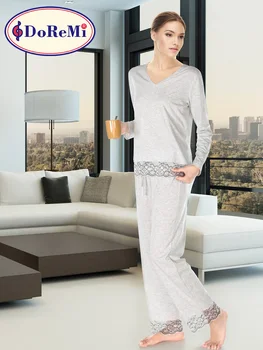 Premium 2 Vienetų Komplektas -Sleepwear Moterų Nightgowns Pižamos Sleepshirts Homewear Nightdress Miegoti Naktį Dėvėti Miega Viršuje Kelnės