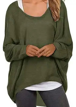 Lady Megztinis laisvi moteriški marškinėliai įvairių spalvų užsienio prekybos megztinis marškinėliai moterims
