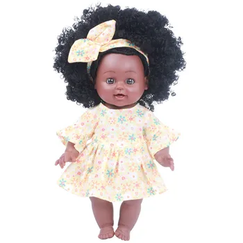 35cm Juoda Mergina Lėlės Afrikos Amerikos Žaisti Lėlės Gyvas Kūdikis Žaidžia Lėlė Baby Žaisti Lėlės Švietimo Vaikams Dovanų Įdomus Žaislai