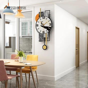 MEISD Modernus Dizainas Švytuoklės Sieninis Laikrodis Meno Dekoratyvinis Kvarco Žiūrėti Tyli Namo Kambarį Kūrybos Didelis Horloge Nemokamas Pristatymas