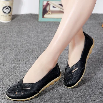 TIMETANGHot moterų flatshoes plius dydis shoes35-44women mokasīni, moterų tuščiaviduriai butas batai natūralios odos batai moterų atsitiktinis loafer
