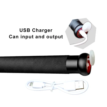 USB įkroviklis Beisbolo Lazda LED Žibintuvėlis T6 Built-in 18650 savigynos 8000LM Blykstė Saugos Įranga kempingas