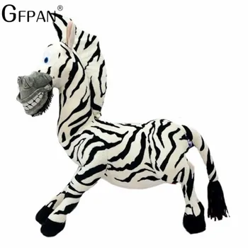 GFPAN 6pcs/set Super Kokybės Didmeninės Madagaskaras Pliušiniai Žaislai Liūtas Zebra Žirafa, Beždžionė Pingvinas Hippo Šalis Dovanas Vaikams Berniukams