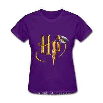 Naujas HP patinka Haris-Poteris Laišką Logotipas Atspausdintas Marškinėliai Moterims drabužių moterų marškiniai paauglių grynos medvilnės trumpomis rankovėmis viršų