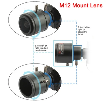 Megapikselių Fiksuota Iris HD VAIZDO Kameros Objektyvas 2.8-12mm Varifocal HD Saugumo Kameros Lęšis Rankinis Zoom & Focus M12 /CS Kalno