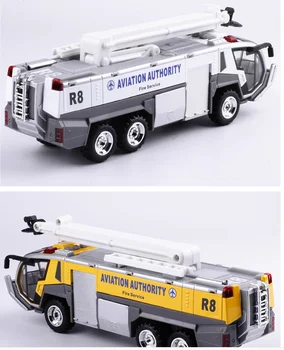 1: 32 Lydinio automobilių oro uosto fire truck modelio vaikų žaislas, automobilių inžinerija, automobilių garso ir šviesos žaislai, vaikų gimtadienio dovana