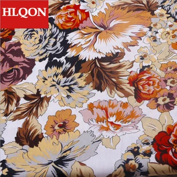 Aukštos kokybės medvilnės atspausdinti gėlių sateen audinys naudojamas Quilting siuvimo suknelė moterims drabužių sijonas batų 100x150cm
