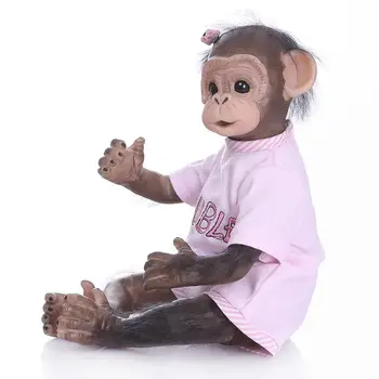 Naujas 40CM rankų darbo atgimsta Beždžionių labai minkšto silikono vinilo lankstus Kolekcines, meno lėlės reborn Cosplay Ape vaikų dovanų