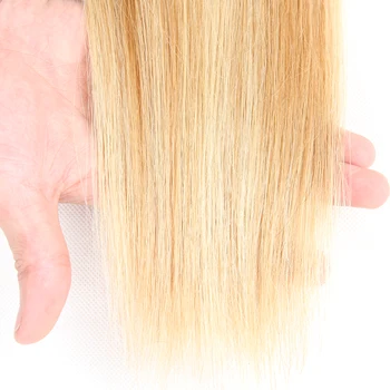 Joedir Plaukų Dvigubo Tempimo Brazilijos Remy Human Hair Ryšulių Yaki Tiesiai Plaukų Pynimas Spalva #P6/613 Fortepijono Spalvų Ryšulėlius Trumpauodegės