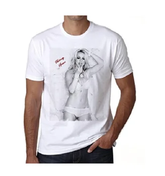 Britney Spears vyriški T-shirt Įžymybė VIENA Žvaigždė MIESTE