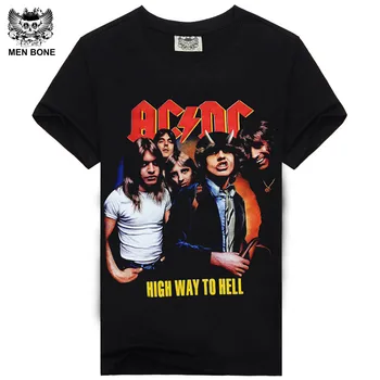 Vasaros Stiliaus Mados Rocksir AC/DC Vyrų Marškinėliai Black T-Shirt Marškinėlius vyriški Marškiniai, Medvilnė AC DC Black Ice Spausdinti Rokas Hip-Hop