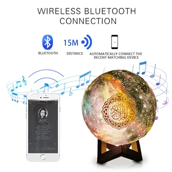 Bluetooth Garsiakalbiai LED touch Koranas Naktį Šviesos garsiakalbis 8GB FM 
