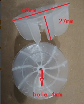 Plaukų džiovintuvas plastikinės ventiliatoriaus mentės skersmuo 63mm 27mm aukštis 4mm skyle