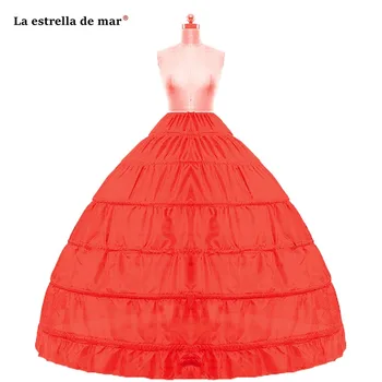 La estrella de mar didmeninė plius dydis apatiniai sijonai, vestuvių suknelė nauja raudona balta juoda 6 žiedai mergina pigūs krinolīns sandėlyje