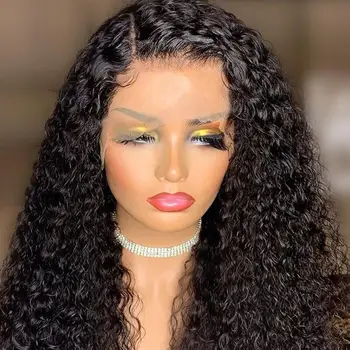 Magija Meilės Plaukų Garbanotas perukas Nėriniai Priekiniai Brazilijos Plaukų Perukas Su Nėrinių Priekyje Žmogaus Plaukų Perukai Prieš Plu Prieš Nupeštos Juoda Moterų