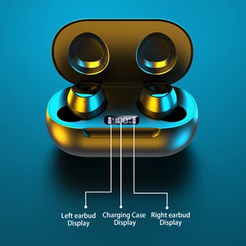Skaitmeninis LED ekranas Su Belaidžio Įkrovimo už pumpurai Plius R185 ausines auriculares bluetooth ausines puikios garso kokybės
