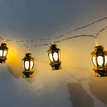 LED Žibintų Šviesas Ramadanas Papuošalai Kalėdų Lauko Led String Pasakų Šviesos Namuose musulmonų atostogų apdaila